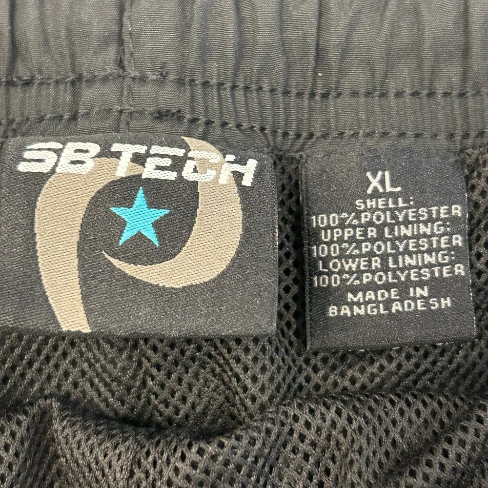 SB Tech Men's Black Athletic Pants XL Zip Ankle Cuffs‎ Drawstring Waist